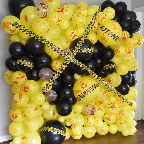 Prison Decorations Ideas, Prison Party Decorations, Prison Break Party, Forensic Science Graduation Party, Csi Decorations, Jail Break Theme, Csi Party Decorations, Prison Party Theme, Csi Birthday Party Ideas