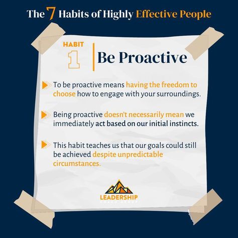 How To Be Proactive, Be Proactive Habit 1 Activities, Habit 4 Think Win Win, Habit 6 Synergize, Proactive Quotes, Habit 1 Be Proactive, Being Proactive, Building Connections, Habit 1