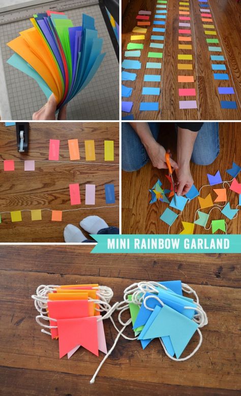 Sewn Garland, Making Garland, Rainbow Garland, Idee Babyshower, Anniversaire Diy, Diy Decoracion, Hairstyles Tutorial, Cheap Sunglasses, Diy Garland