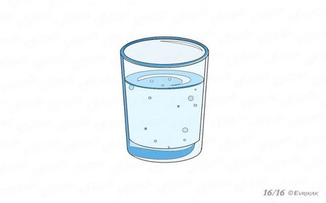 How To Draw A Glass Of Water: 10 Amazing and Easy Tutorials! Minecraft Mini Figures, Vegetable Painting, Ipad Painting, Tree Drawings Pencil, Water Tattoo, Water Illustration, Space Phone Wallpaper, Black Paper Drawing, Water Aesthetic