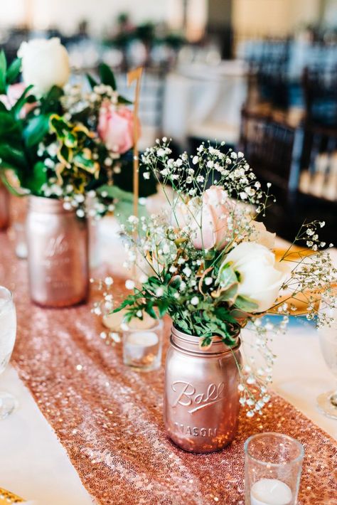 Rose gold party decorations are perfect for all kinds of party themes. Check out how they were used in this stunning combination 18th Birthday Party and Graduation Party! | Rose Gold Party Theme | Rose Gold Party Ideas Pink White And Gold Sweet 16 Party Ideas, Rose Gold Party Theme, Floral Party Decor, Gold Theme Party, 18th Party, 15th Birthday Party Ideas, Graduation Table Decorations, Rose Gold Wedding Decor, Rose Gold Party Decor