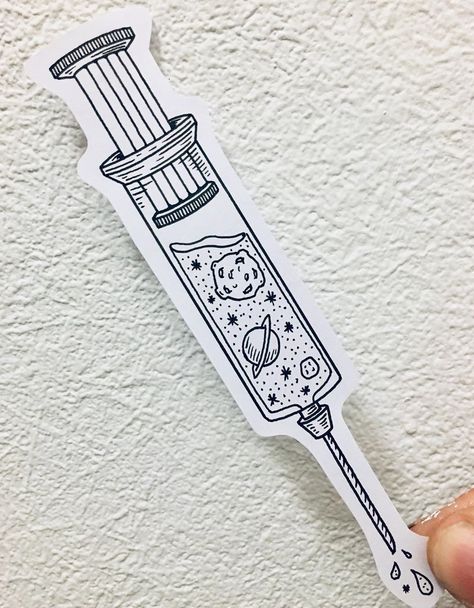 Cool Medical Tattoos, Science Flash Tattoo, Medical Related Tattoos, Syringe Tattoo Design, Prozac Tattoo, Medication Tattoos, Scientific Tattoo Ideas, Pharmacist Tattoo, Medical Drawings Sketches