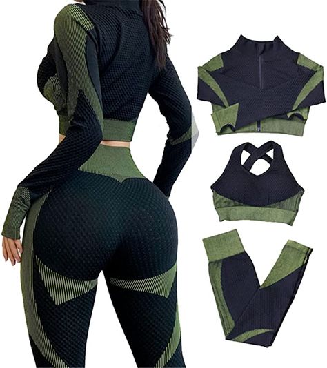 Yoga Workout Clothes, Gym Workout Outfits, Yoga Suit, Legging Sport, Legging Outfits, Yoga Set, Running Clothes, Seamless Leggings, Sportswear Women