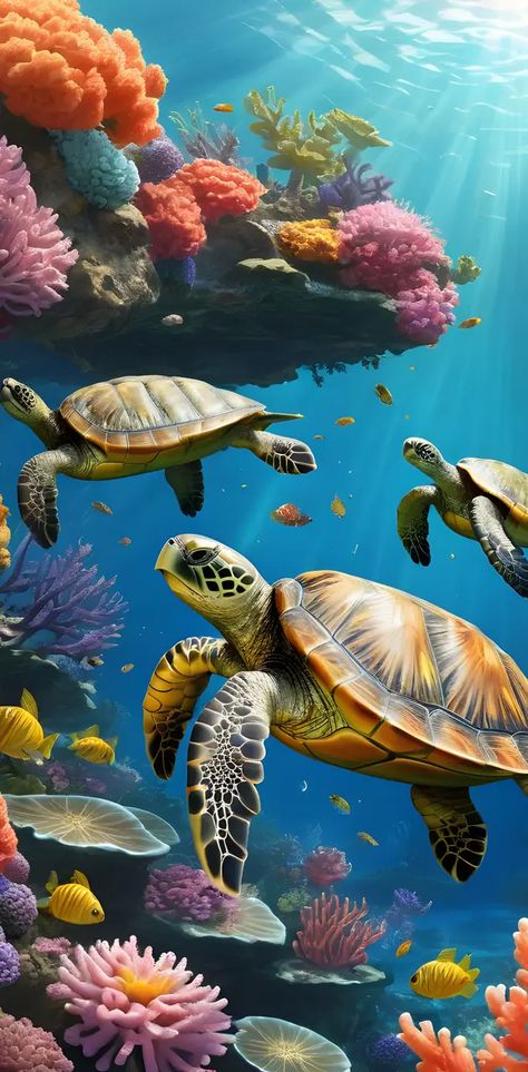 Sea Turtle Wallpaper, Turtle Wallpaper, Eagle Images, Turtle Shell, Marine Animals, Sea Turtles, Tropical Fish, Sea Turtle, Turtles