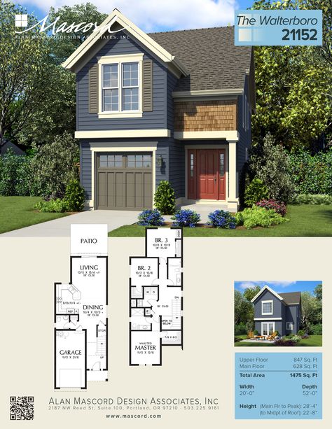 A Line House Plans, Narrow Home Layout, House On Small Lot, House Plan Narrow Lot, Laneway House Floor Plans, Two Story House Plans Main Floor Master Narrow Lot, Townhouse House Plans, Narrow House With Garage, Narrow Duplex House Plans