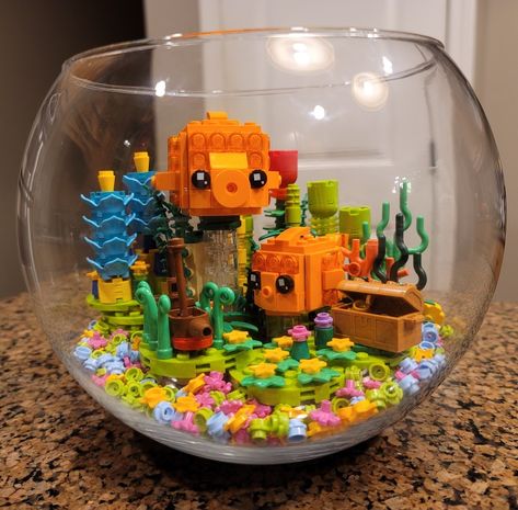 Lego Fish, Gf Gifts, Lego Diy Crafts, Fair Crafts, Lego Brickheadz, Lego Challenge, Lego Diy, Lego Activities, Lego Craft