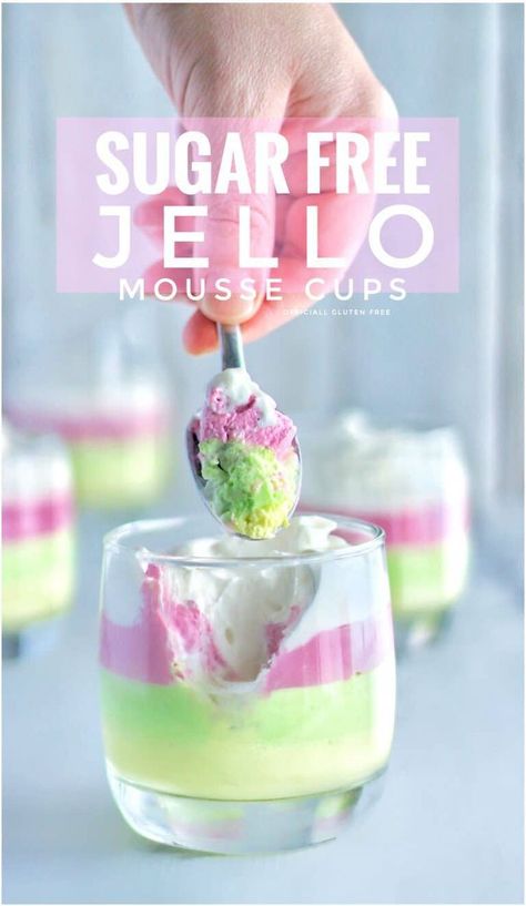 Bariatric Easter Recipes, Jello Whips Low Carb, Low Fat Easter Desserts, Easter Keto Dessert, Easter Mousse Dessert, Jello Easter Dessert, Easter Desserts For Diabetics, Gluten Free Jello Desserts, Low Sugar Easter Desserts