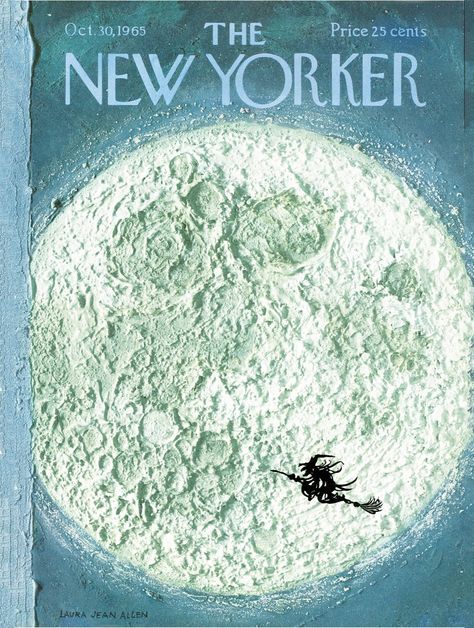 Over the Moon | The New Yorker The New Yorker Magazine, New Yorker Magazine, New Yorker Covers, A Witch, Vintage Magazines, Vintage Magazine, Over The Moon, The New Yorker, Halloween Art