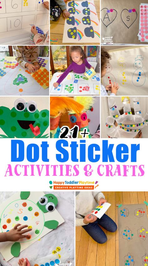 21 Awesome Dot Sticker Activities and Crafts for Kids Polka Dot Crafts For Kids, Circle Dot Sticker Activities, Activities With Dot Stickers, Color Dot Sticker Activities, Sticker Activity For Toddlers, Toddler Dot Sticker Activities, Dot Stickers Activities, Preschool Sticker Activities, Sticker Dot Activities