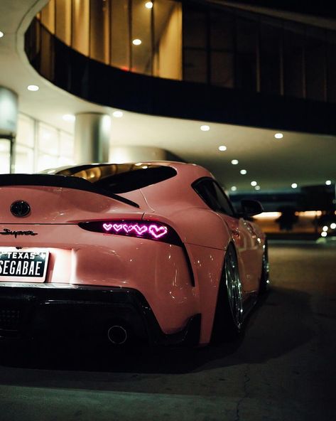 Who do you love? 💕💗💖 Loving these 1/1 taillights on this A90 Via: @segabye x @cr2hannah #slammedenuff | Instagram Cars, Sports, Pink, Supercars, Jdm, Sports Car