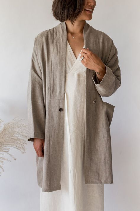 Black Linen Clothing, Linen Coats Women, Linen Jackets Women, Linen Outer, Linen Coat, Linen Clothing, Linen Jackets, Organic Cotton Clothing, In The Deep