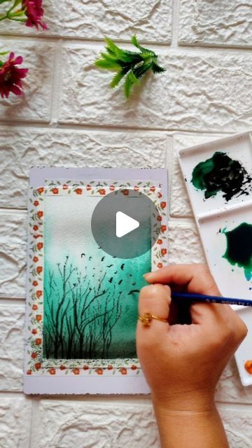 Navdeep on Instagram: "Watercolour Painting 🎨💫" Watercolor Sunset, Sunset Painting, Watercolour Tutorials, Watercolour Painting, Painting Tutorial, Art Tutorials, Colorful Art, Art Lessons, Watercolor Art