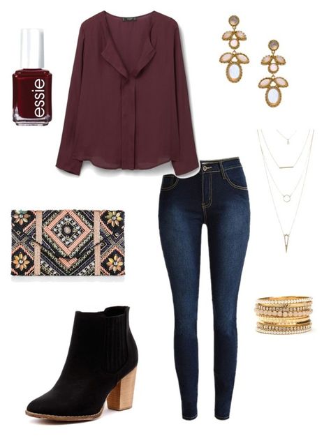 "Untitled #237" by kmysoccer on Polyvore featuring MANGO, New Look, Charlotte Russe, Ko Fashion, Blu Bijoux and Essie Cute Polyvore Outfits, Trendy Mom Outfits, Teenage Fashion Outfits, Cosplay Outfits, Casual Fall Outfits, Polyvore Outfits, Fall Winter Outfits, Outfits Casuales, Fashion Classy