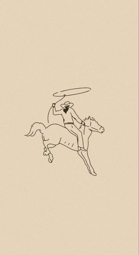 Cowboy Roping Tattoo, Roping Cowboy Tattoos, Western Sky Tattoo, Cowboy Cowgirl Tattoo, Western Tattoos Fine Line, Cowboy Art Wallpaper, Cowboy Outline Tattoo, Western Flash Art, Western Cow Tattoo