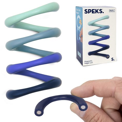 PRICES MAY VARY. THE ORIGINAL COIL DESK TOY: 8 piece party for your fingers. If you need to add a little fun to your desk, some flexibility in your routine or some wiggle for your workplace; we made Helix for you! SATISFACTION THROUGH INTERACTION: Fully flexible, super snappable, perfectly pliable and preposterously playable - Helix is guaranteed to be what your fidgety fingers need. Soft but tough and smooth to the touch, every piece is designed for maximum satisfaction. FIDGET THROUGH THOUGHTS Homemade Fidget Toys, Fidget Toys Adults, Office Desk Toys, Fidget Tools, Practical Jokes, Science Gifts, Rare Earth Magnets, Desk Toys, Fidget Toys