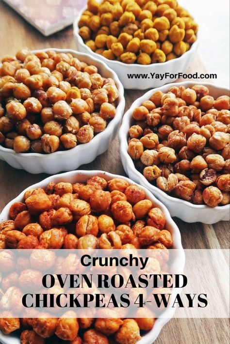 Flourless Muffins, Chickpeas Roasted, Oven Roasted Chickpeas, Flavour Combinations, Chickpea Snacks, Crunchy Chickpeas, Quick Treats, Snack Bites, Appetizers Recipes