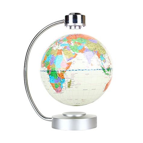 Floating Globe Office Desk Display Magnetic Levitating and Rotating Planet Earth Globe Ball with World Map Cool and Educational Gift Idea for Him  8 Ball with Levitation Stand White * Find out more about the great product at the image link. Cool Desk Gadgets, Floating Globe, Tech Gadgets Gifts, Magnetic Levitation, Earth Map, Earth Globe, Creative Birthday Gifts, High Tech Gadgets, Office Desk Decor