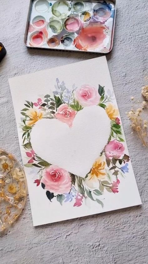 Valentines watercolor PAINTING IDEAS in 2022 | Watercolor flower art, Valentines watercolor, Watercolor art lessons Painting Ideas Valentines, Flower Art Watercolor, Pinterest Valentines, Watercolor Painting Ideas, Valentines Watercolor, Art Valentines, Art Philosophy, Learn Watercolor Painting, Watercolor Flowers Tutorial