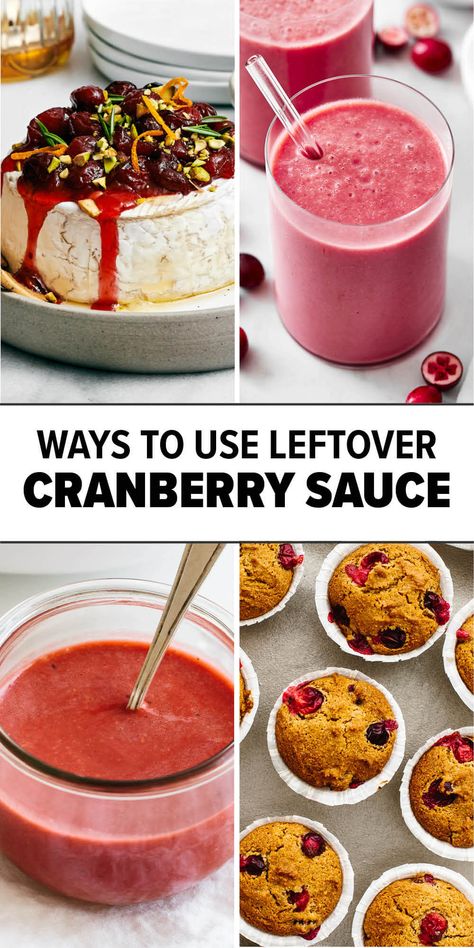 Tasty Ways To Use Leftover Cranberry Sauce Cranberry Leftover Recipes, Leftover Cranberry Sauce Recipe, Cranberry Smoothie, Christmas Breakfast Casserole, Perfect Roast Chicken, Christmas Side Dishes, Leftover Cranberry Sauce, Honey Baked Ham, Cranberry Sauce Recipe