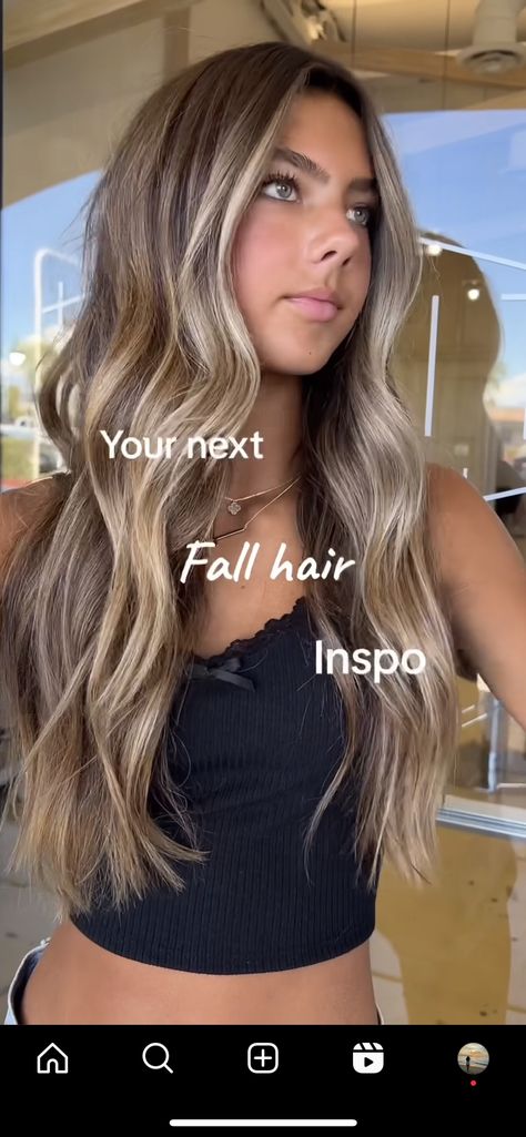 Pretty Brown Hair With Blonde Highlights, Hair Inspo Brown With Highlights, Cool Tone Caramel Hair, Brownish Blonde Highlights, Lighter To Darker Hair, Neutral Blonde Balayage On Brown Hair, Blonde Highlight Inspo Brown Hair, Blond Balayage On Brown Hair Money Piece, Blond Highlights On Brown Hair With Money Piece