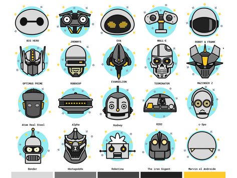 Famous Robots Icons by IconShock Famous Robots, Robot Eyes, Airstream Camping, Robot Icon, Kids Lunch Bags, Astro Boy, Suit Of Armor, Armors, Lunch Bags