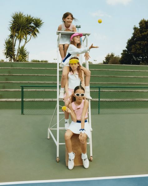 Mode Tennis, Tennis Court Photoshoot, Tennis Photoshoot, Dior Kids, Tennis Photos, Tennis Party, Sporty Girl, Kids Tennis, Sports Aesthetic