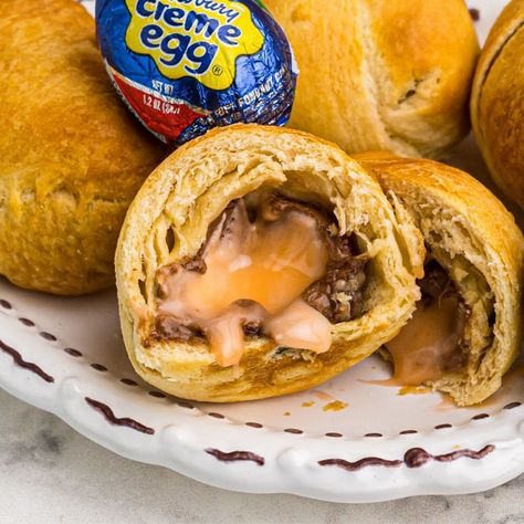 Air Fryer Desserts Archives - Air Frying Foodie Cadbury Egg Recipes, Air Fryer Desserts, Croissant Roll, No Egg Desserts, Cadbury Eggs, Cadbury Creme Egg, Spring Treats, Creme Egg, Creamed Eggs