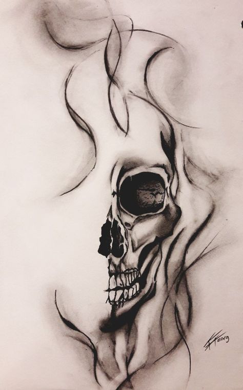 Mean Skull Tattoo, Half Skull Tattoo Design, Skull Rib Tattoo, 2 Hour Tattoo Ideas, Skull Tattoo Minimalist, Feminine Skull Tattoo Sleeve, Creepy Skull Tattoo, Skull Tattoo Feminine, 3 Skulls Tattoo