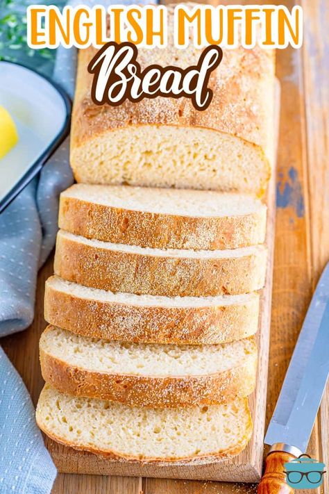 English Muffin Loaf, How To Make English Muffins, Bread Machine English Muffin Bread, Vegan Dough, Egg Bread Recipe, English Muffin Bread Recipe, Sour Milk, Bread Biscuits, English Muffin Bread