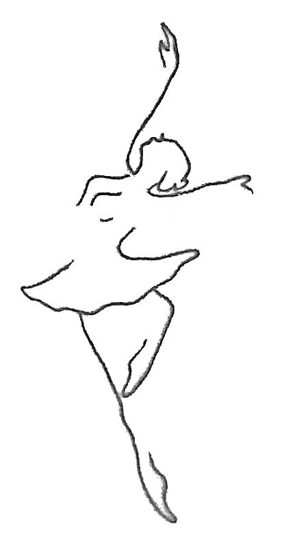 Dancing Doodles Simple, Lady Dancing Drawing, Dancer Tattoo Ideas Silhouettes, Ballet Tattoos, Ballerina Sketch, Dancer Tattoo, Dancing Drawing, Ballet Drawings, Dibujo Simple