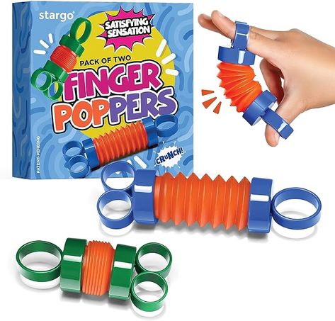 Amazon.com: Finger Poppers Fidget Toy for Kids - Hand Exercisers Pop Tube Mini Fidget Toys - Sensory Toy for Girls and Boys - Finger Strengthener and Occupational Therapy Toy - Pack of 2 : Toys & Games Pop Tube, Hand Exercisers, Therapy Toys, Tactile Stimulation, Cool Fidget Toys, 90s Childhood, Toy For Kids, Xmas Ideas, Fidget Toy