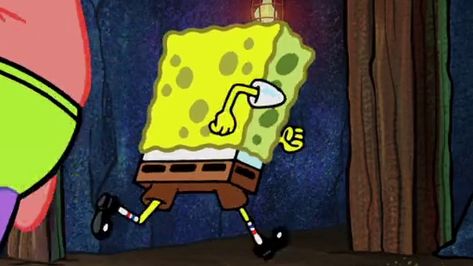 SpongeBob "Call That X" Puns Spongebob Showering, Spongebob Run, Problem Meme, Squidward Meme, Spongebob Gif, Spongebob Squidward, Running Memes, Spongebob Pics, Sonic Unleashed