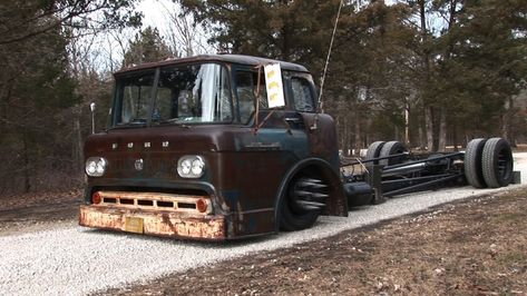 Junk Yard Rescue – 1958 Ford Cabover Truck Customised Trucks, Welding Projects, Pickup Trucks, Custom Rat Rods, Junk Yard, Custom Pickup Trucks, Hand Trucks, Old Truck, Custom Trucks