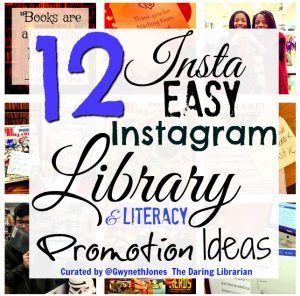 12 Insta Easy Instagram Library & Literacy Promotion Ideas Public Library Programs, Library Lessons Elementary, Elementary Librarian, School Library Displays, Teen Library, Library Media Specialist, Middle School Libraries, Promotion Ideas, Library Themes