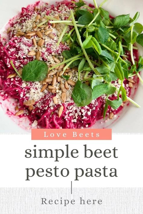 beet pesto pasta Beet Pesto Pasta, Beet Pesto, Pink Pasta, Beet Pasta, Pesto Recipes, Healthy Pasta Dishes, Pesto Pasta Recipes, Beet Recipes, Roasted Beets