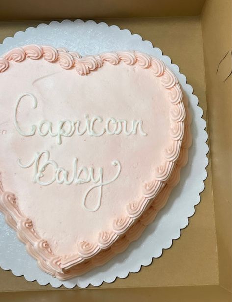 Pink Capricorn Cake, January Birthday Cakes, January Cake Ideas, Capricorn Season Cake, Capricorn Baby Cake, Capricorn Cake Ideas, Capricorn Birthday Cake, Capricorn Cake, Twenty Fine