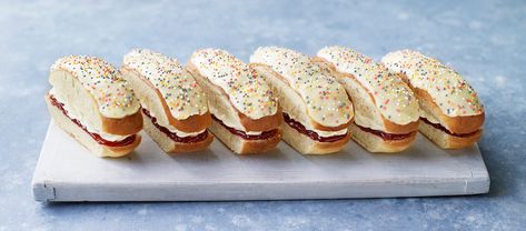 Paul Hollywood’s Iced Buns | The Great British Bake Off Iced Buns Recipe Paul Hollywood, Iced Buns Recipe, Filled Buns, Paul Hollywood Recipes, Currant Jam, Iced Buns, British Baking Show Recipes, British Bake Off Recipes, Fresh Yeast