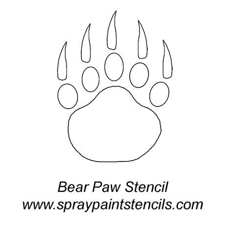 Bear paw stencil Bear Paw Beadwork, Paw Stencil, Native American Quilt, Spray Paint Stencils, Bear Paw Print, Drawing Patterns, Stencil Outline, Native American Beadwork Patterns, Free Drawing