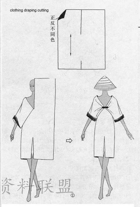 Hantverk Diy, Zero Waste Fashion, Couture Sewing, Pattern Drafting, Old Fashion, Diy Dress, Fashion Pattern, Mode Vintage, Sewing Techniques