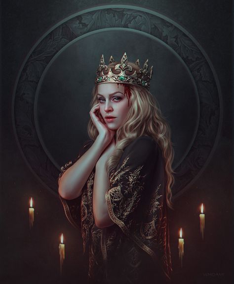 Blonde Queen Art, Queen Fantasy Art, Blonde Queen, Queen Art, Art Fantasy, Fantasy Inspiration, Sci Fi Art, Character Portraits, Dark Fantasy Art