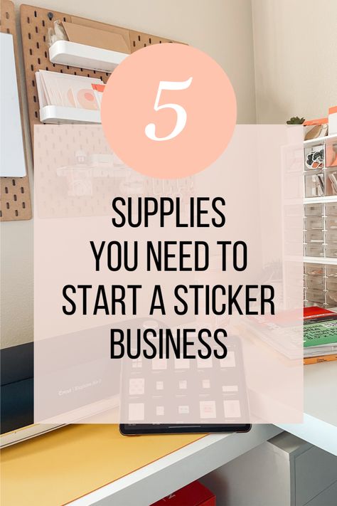 Ready to start selling stickers but don't know how. Read for the full list of supplies I used to get started so you can start yours right now! Selling Stickers At A Craft Show, Starting A Sticker Business, Popular Stickers To Sell, How To Start A Sticker Business, How To Print Stickers, Homestead Organization, Start A Sticker Business, Small Sticker Business, Cricut Apps