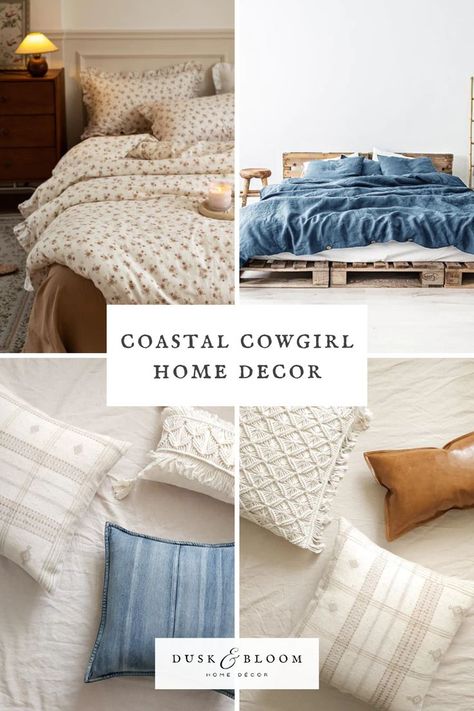 Coastal Cowgirl Home, Surfer Cowgirl, Cowgirl Home Decor, Cowgirl Bedding, Coastal Cowgirl Decor, Cowboy Bedroom, Cowgirl Bedroom, Coastal Cowgirl Aesthetic, Cowgirl Room