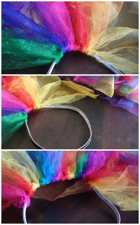 DIY rainbow tutu Rainbow Costumes, Rok Tutu, Birthday Things, Ribbon Trim Tutu, First Birthday Tutu, Handmade Tutu, Diy Tutu, Kids Tutu, Rainbow Tutu