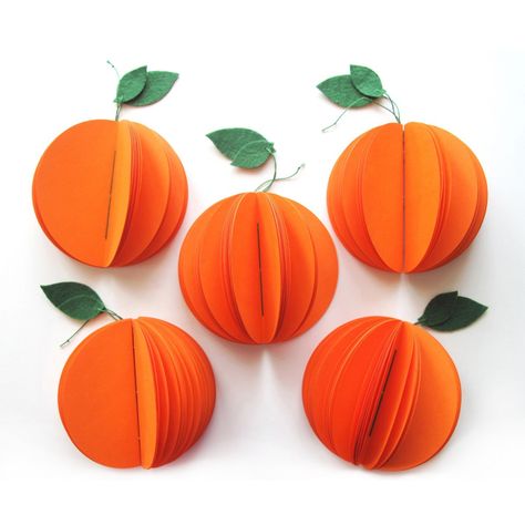 Orange Colour Day, Pumpkin Crafts Preschool, Orange Notebook, Chinese New Year Crafts For Kids, Orange Craft, Fruit Crafts, Hanging Craft Ideas, Orange Baby Shower, Chinese New Year Crafts