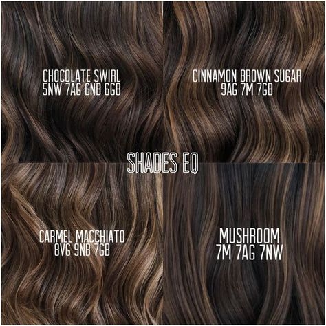 Redken on Instagram: "A rich, Shades EQ Gloss brunette four different ways. 🤎 Which #brunetteformula by @adelencolorist 🇺🇸 is your favorite?" Redken Shades Eq Maple, Redken Shades Eq Formulas 7m, Ash Brown Hair Formula Redken, Shades Eq Toner Formulas Ash Brown, Mushroom Brown Hair Color Formula Shades Eq, Dark Balayage Formula, Chunky Carmel Blonde Highlights, Shades Eq Cool Brown Formula, Toner For Light Brown Hair