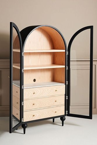 How to build an Arched Cabinet in Ash - by beachwagon @ LumberJocks.com ~ woodworking community Arched Cabinet, Sofa Bar, Hanging Furniture, Vintage Bookcase, Wood Storage Cabinets, Tempered Glass Door, French Retro, Mobile Bar, Wood Storage