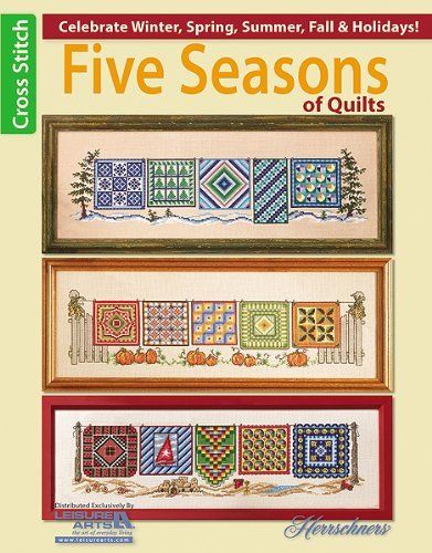 Five Seasons of Quilts Cross Stitch Pillows, Quilt Cross Stitch, Ursula Michael, Easy Ornaments, Stitch Stuff, Stitching Patterns, Beachy Summer, Cross Stitch Books, Stitch Book