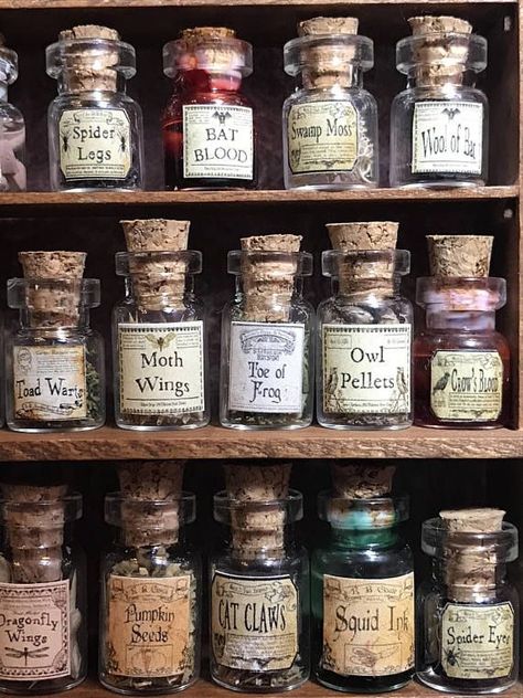 Witch Herbs, Magia Das Ervas, Buku Harry Potter, Anniversaire Harry Potter, Hogwarts Aesthetic, Harry Potter Room, Harry Potter Aesthetic, Potion Bottle, Harry Potter Party