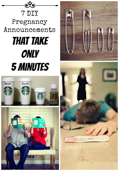 DIY pregnancy announcements can be quick! Check out our list of adorable pregnancy announcement ideas you can make in five minutes or less! 4th Baby Announcement, Diy Pregnancy Announcement, Baby Announcement To Parents, Pregnancy Announcement To Parents, Creative Pregnancy Announcement, Funny Pregnancy Announcement, Happy Pregnancy, Birth Announcement Boy, Pregnancy Announcement To Husband