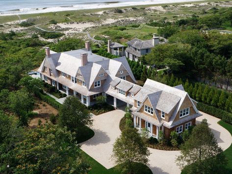 Hamptons Mansion Exterior, Hampton Mansion, Hamptons Mansion, The Hamptons Houses, East Hampton Houses, Mansion Exterior, Shingle Style Homes, Westport Ct, Porte Cochere